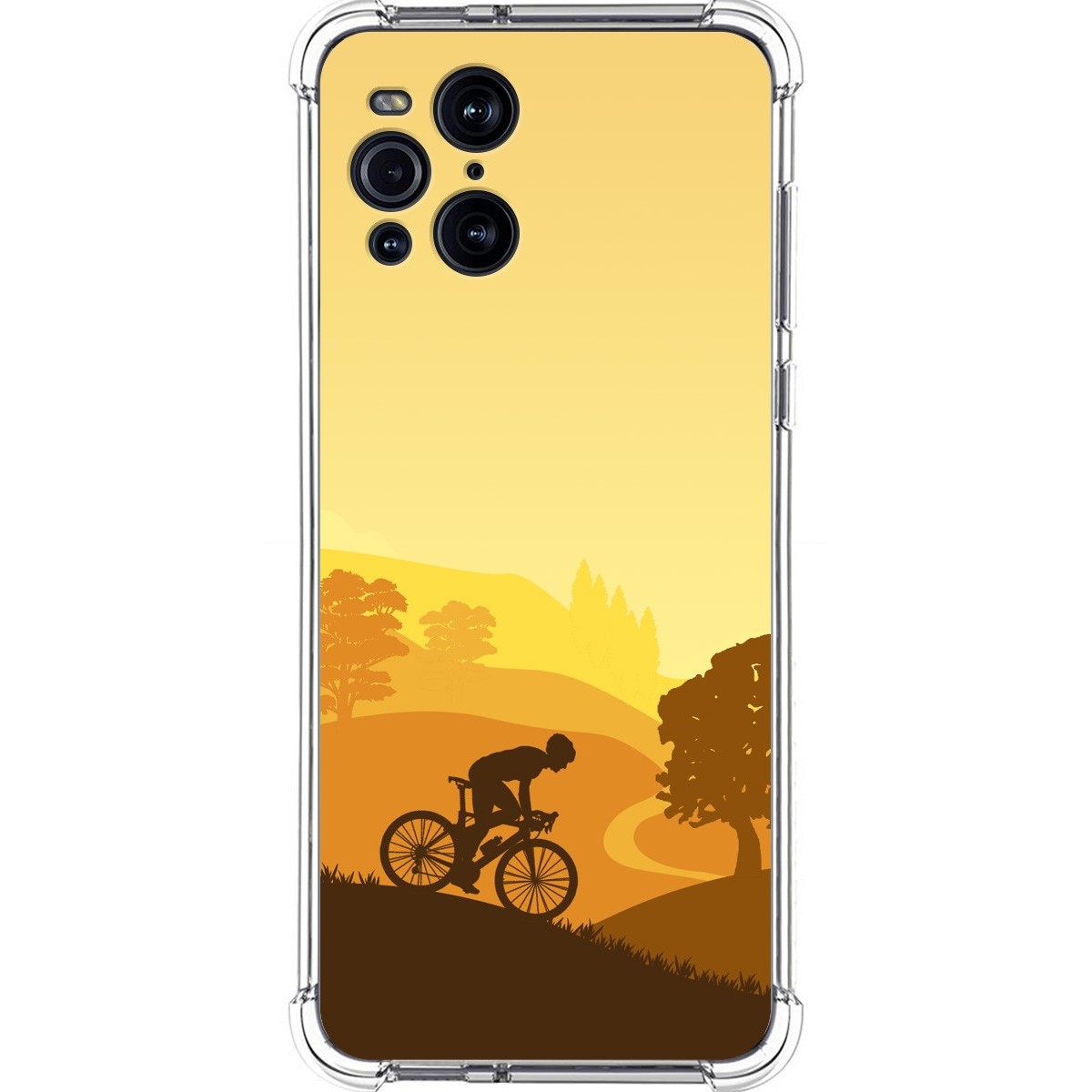 Funda Silicona Antigolpes para Oppo Find X3 Pro 5G diseño Ciclista Dibujos