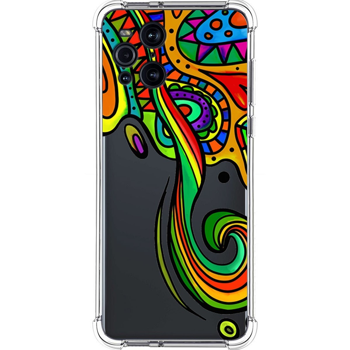 Funda Silicona Antigolpes para Oppo Find X3 Pro 5G diseño Colores Dibujos