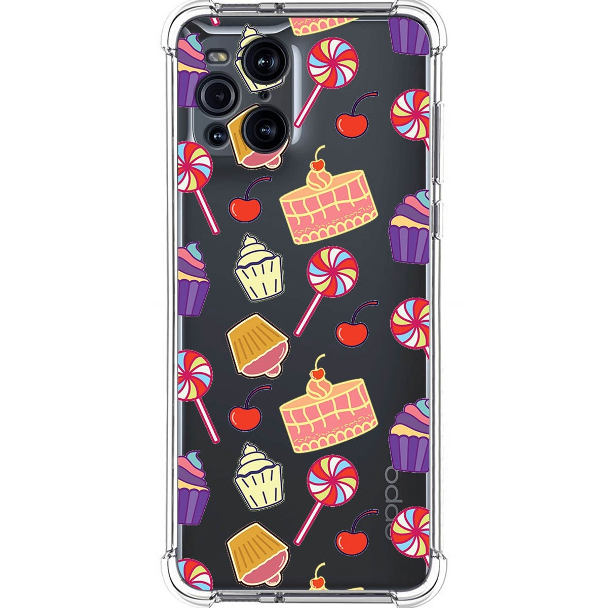 Funda Silicona Antigolpes para Oppo Find X3 Pro 5G diseño Dulces 01 Dibujos