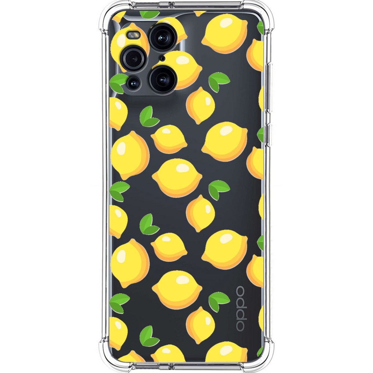 Funda Silicona Antigolpes para Oppo Find X3 Pro 5G diseño Limones Dibujos