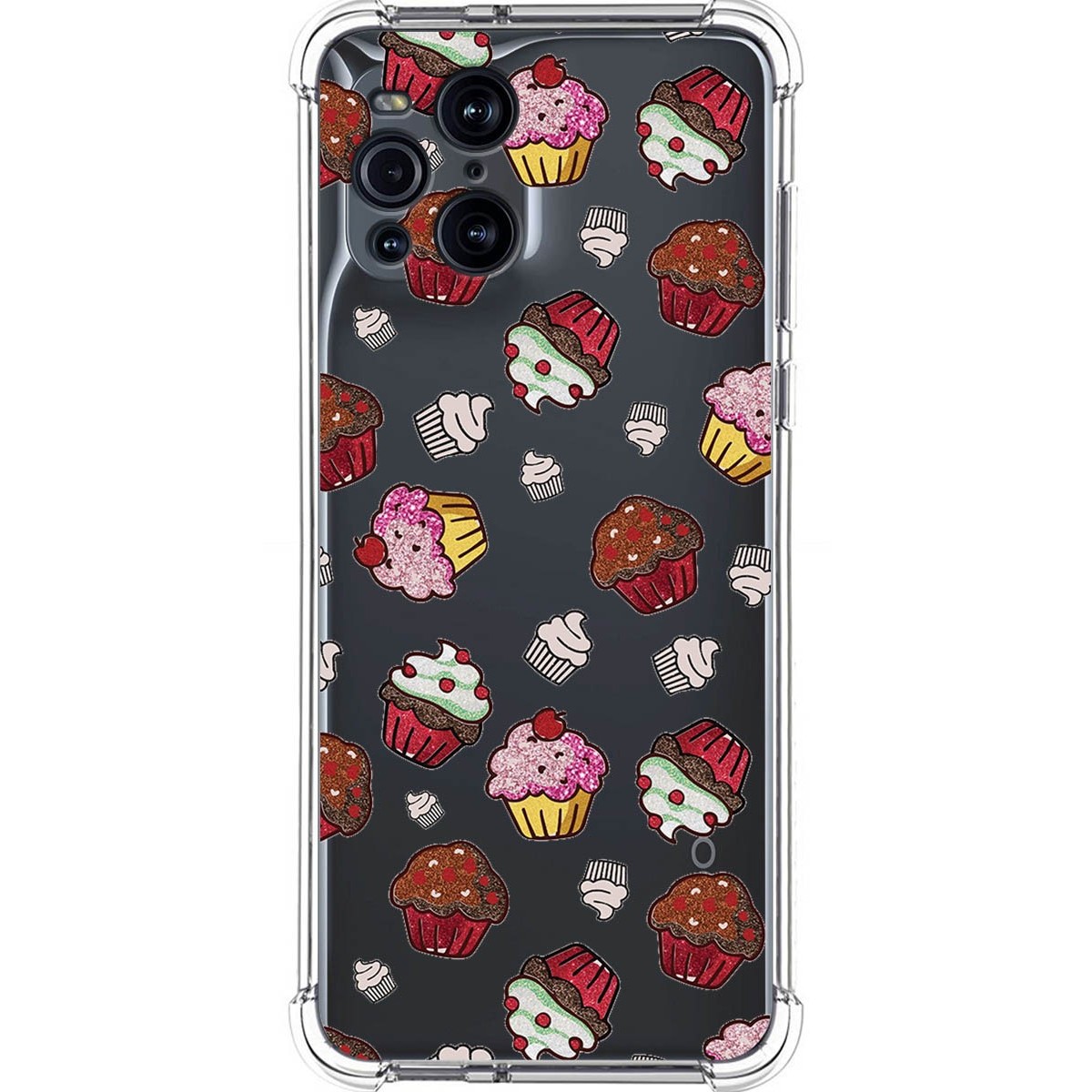 Funda Silicona Antigolpes para Oppo Find X3 Pro 5G diseño Muffins Dibujos