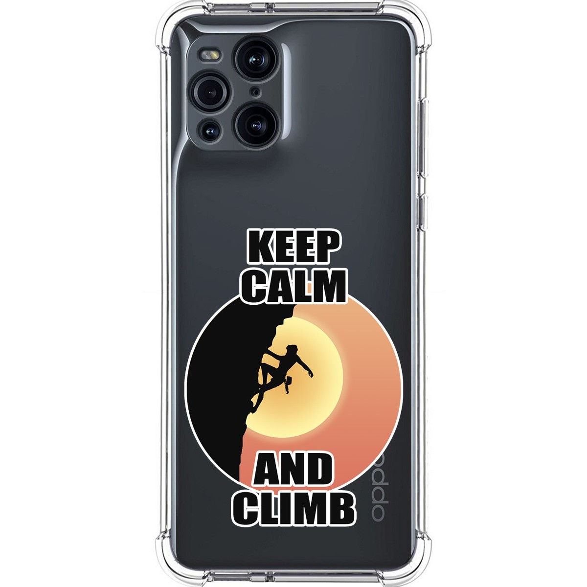 Funda Silicona Antigolpes para Oppo Find X3 Pro 5G diseño Mujer Escalada Dibujos