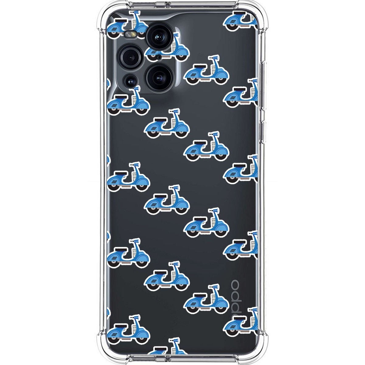 Funda Silicona Antigolpes para Oppo Find X3 Pro 5G diseño Scooter Dibujos