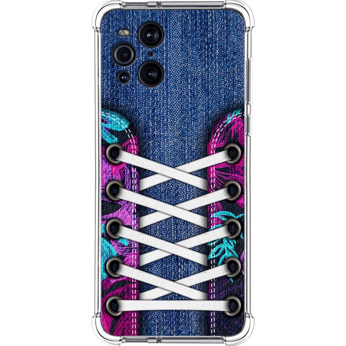 Funda Silicona Antigolpes para Oppo Find X3 Pro 5G diseño Zapatillas 06 Dibujos