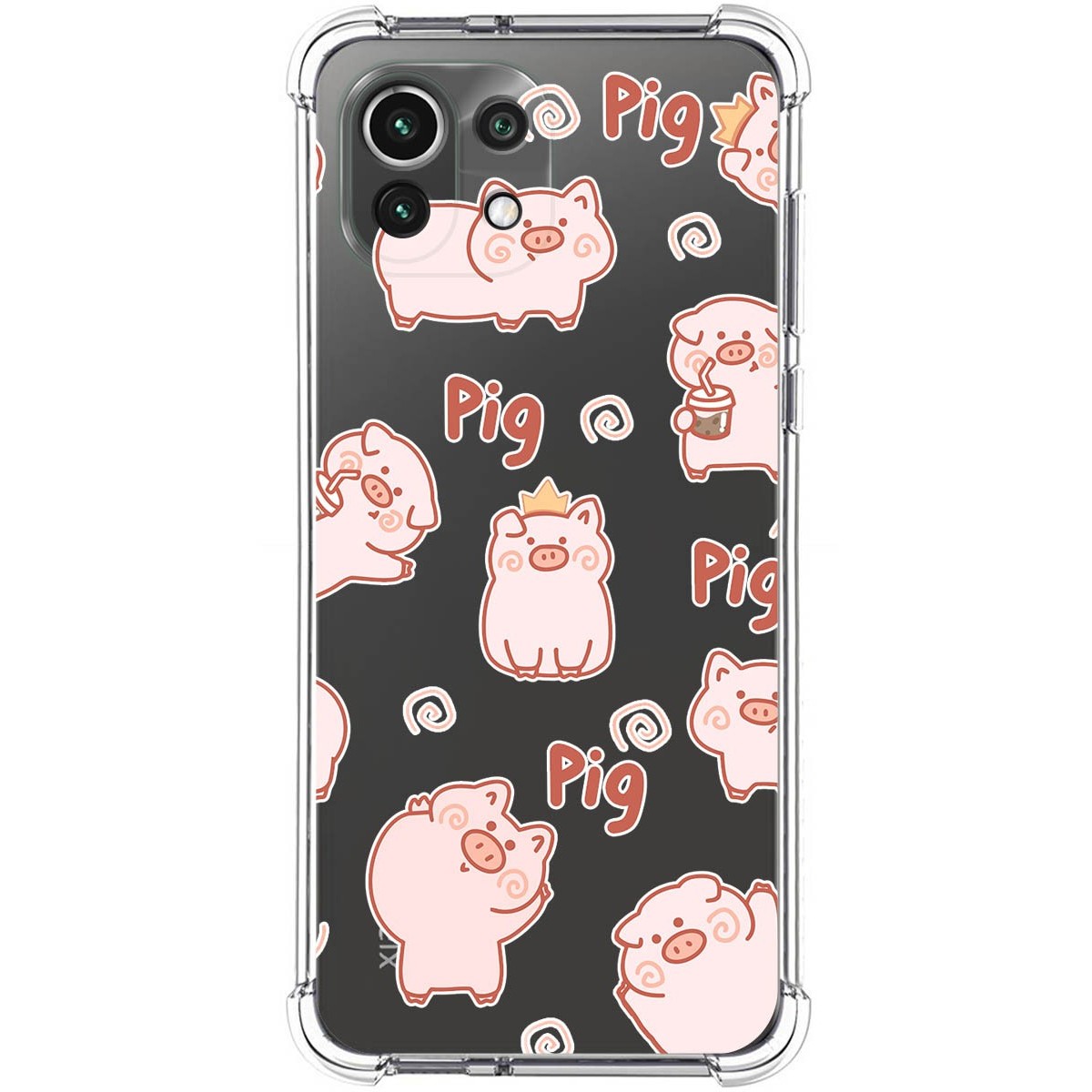 Funda Silicona Antigolpes para Xiaomi Mi 11 Lite 4G / 5G / 5G NE diseño Cerdos Dibujos