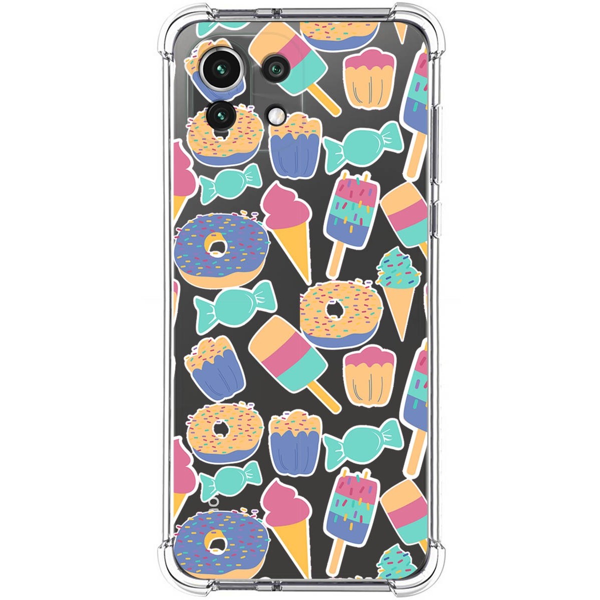 Funda Silicona Antigolpes para Xiaomi Mi 11 Lite 4G / 5G / 5G NE diseño Dulces 02 Dibujos