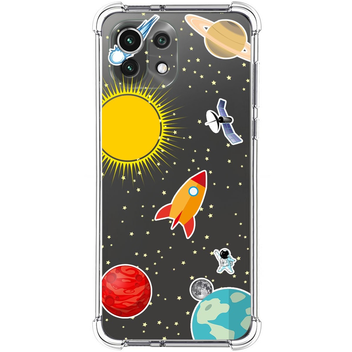 Funda Silicona Antigolpes para Xiaomi Mi 11 Lite 4G / 5G / 5G NE diseño Espacio Dibujos