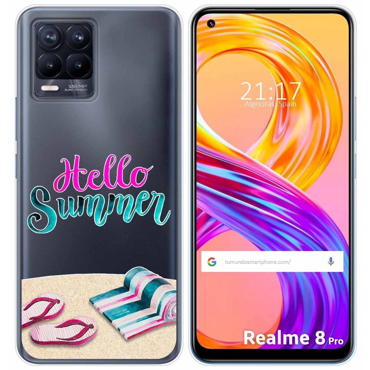 Funda Gel Transparente para Realme 8 4G / 8 Pro diseño Summer Dibujos