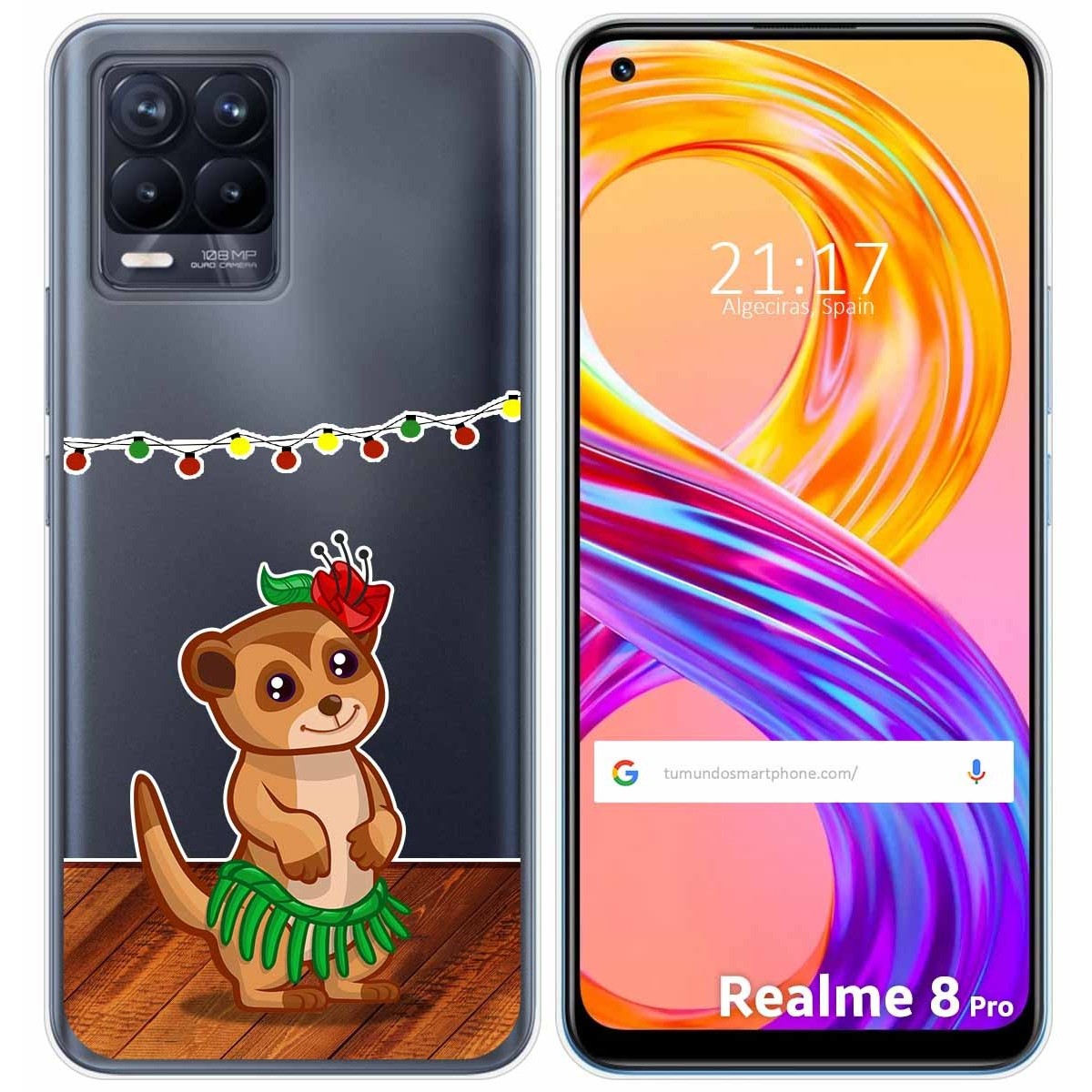 Funda Gel Transparente para Realme 8 4G / 8 Pro diseño Suricata Dibujos