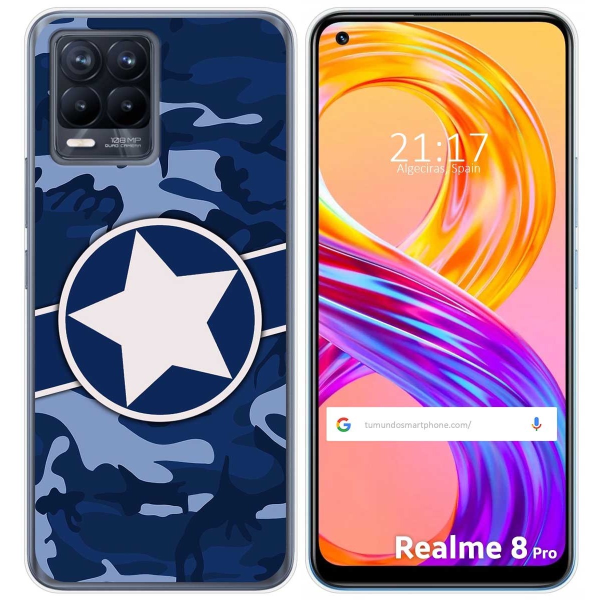 Funda Gel Tpu para Realme 8 4G / 8 Pro diseño Camuflaje 03 Dibujos