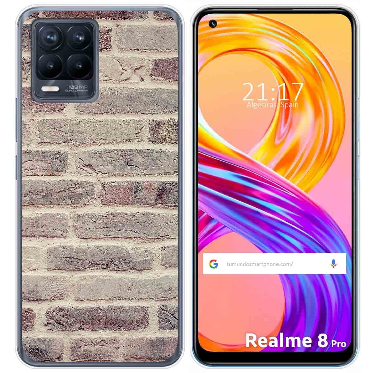Funda Gel Tpu para Realme 8 4G / 8 Pro diseño Ladrillo 01 Dibujos