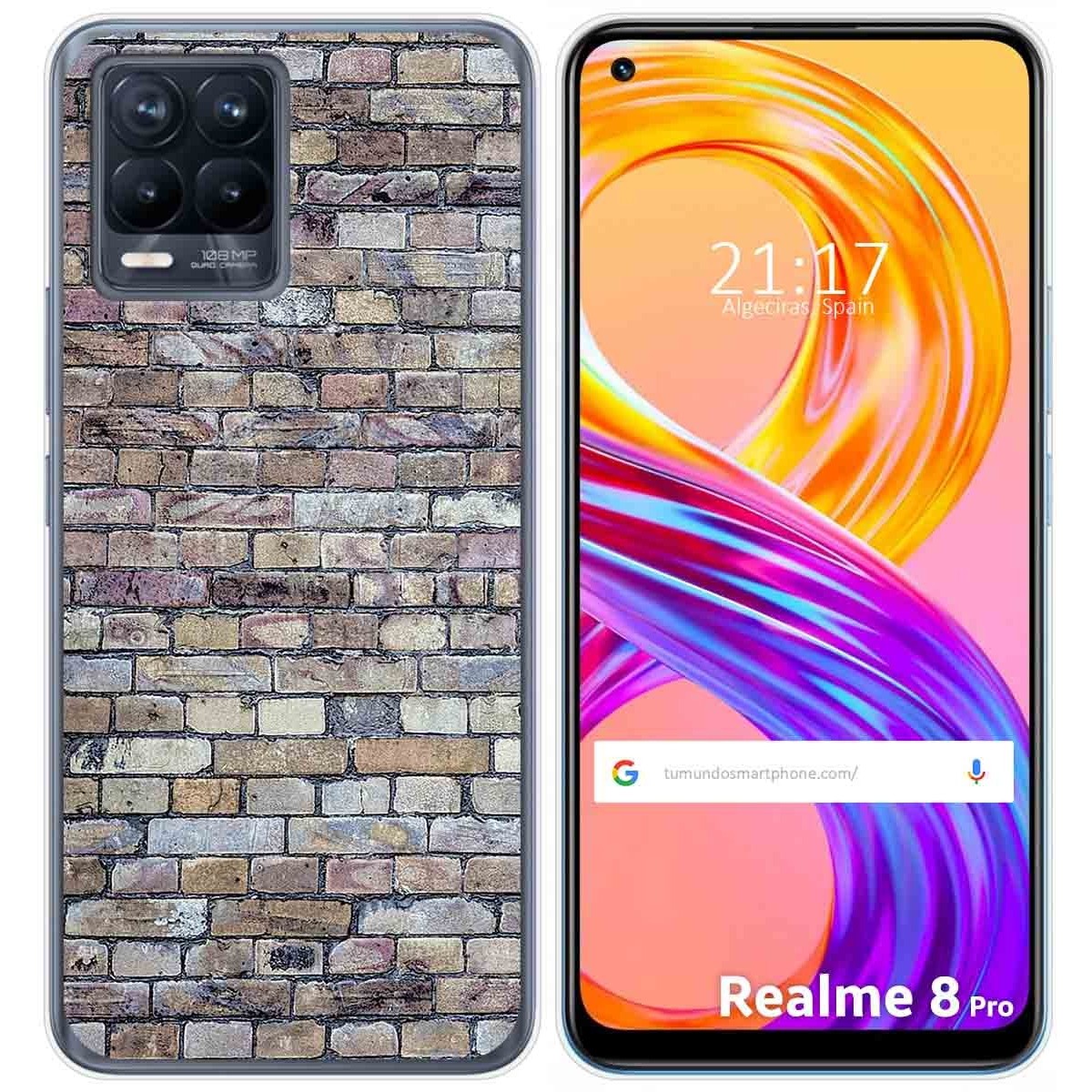 Funda Gel Tpu para Realme 8 4G / 8 Pro diseño Ladrillo 02 Dibujos