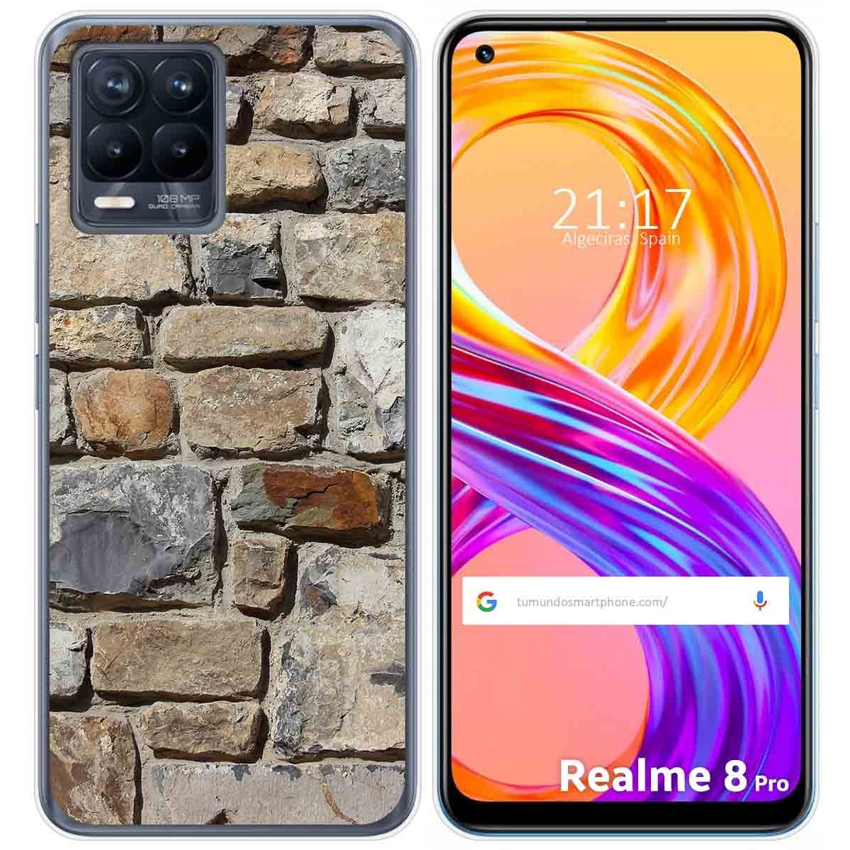 Funda Gel Tpu para Realme 8 4G / 8 Pro diseño Ladrillo 03 Dibujos