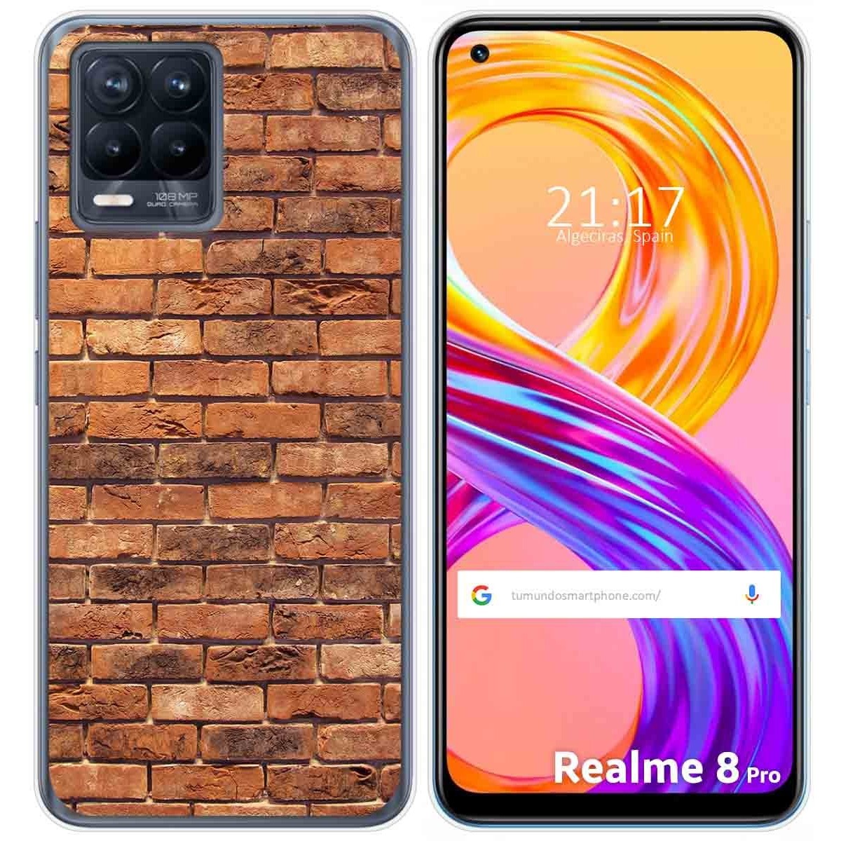 Funda Gel Tpu para Realme 8 4G / 8 Pro diseño Ladrillo 04 Dibujos