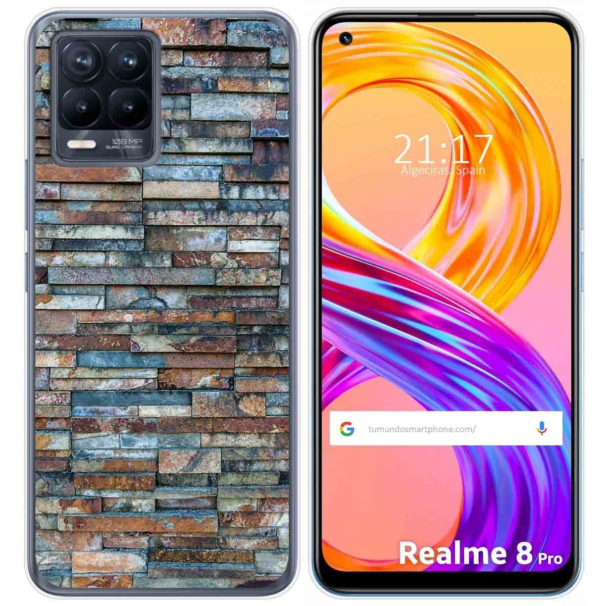 Funda Gel Tpu para Realme 8 4G / 8 Pro diseño Ladrillo 05 Dibujos