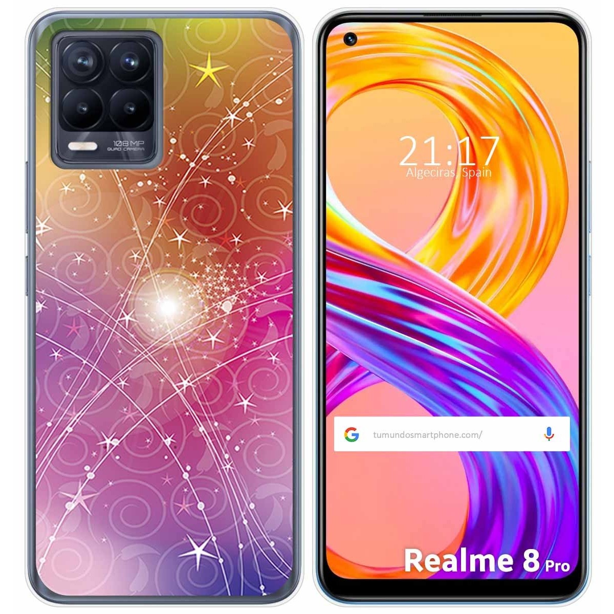 Funda Gel Tpu para Realme 8 4G / 8 Pro diseño Abstracto Dibujos