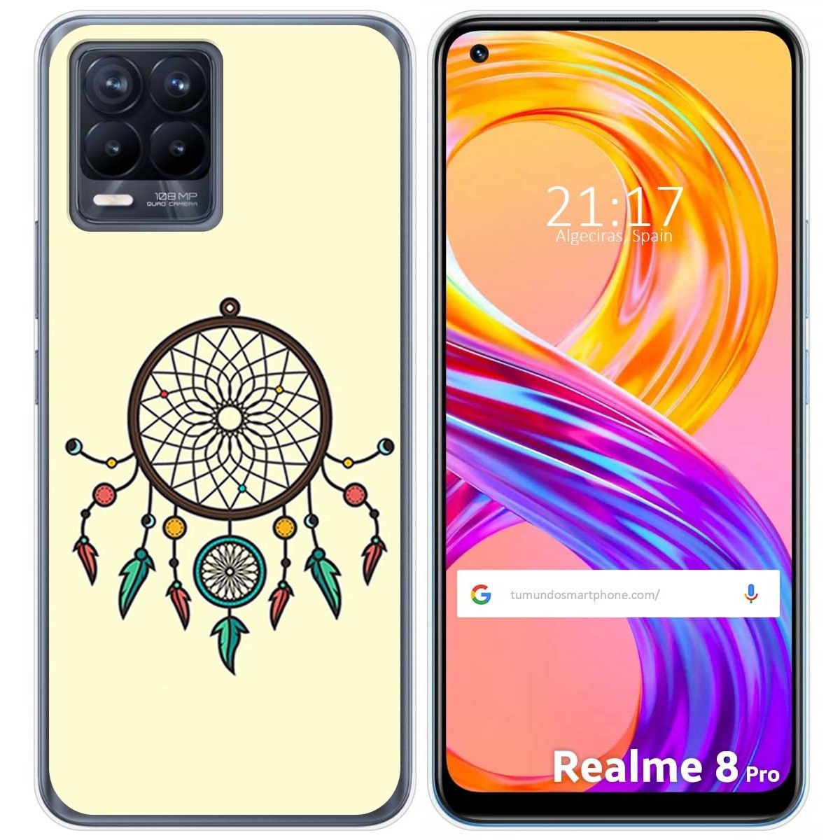 Funda Gel Tpu para Realme 8 4G / 8 Pro diseño Atrapasueños Dibujos