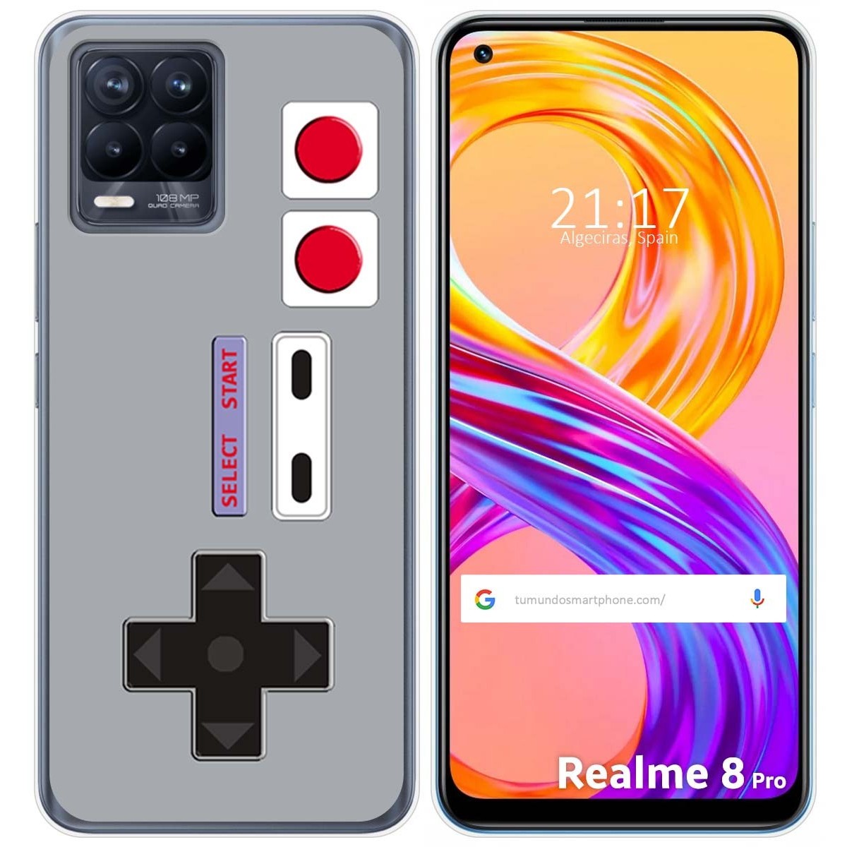 Funda Gel Tpu para Realme 8 4G / 8 Pro diseño Consola Dibujos