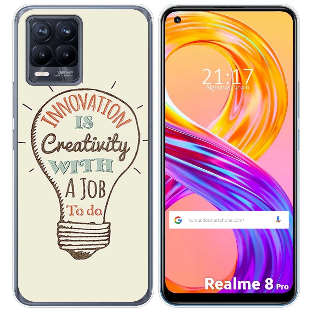 Funda Gel Tpu para Realme 8 4G / 8 Pro diseño Creativity Dibujos