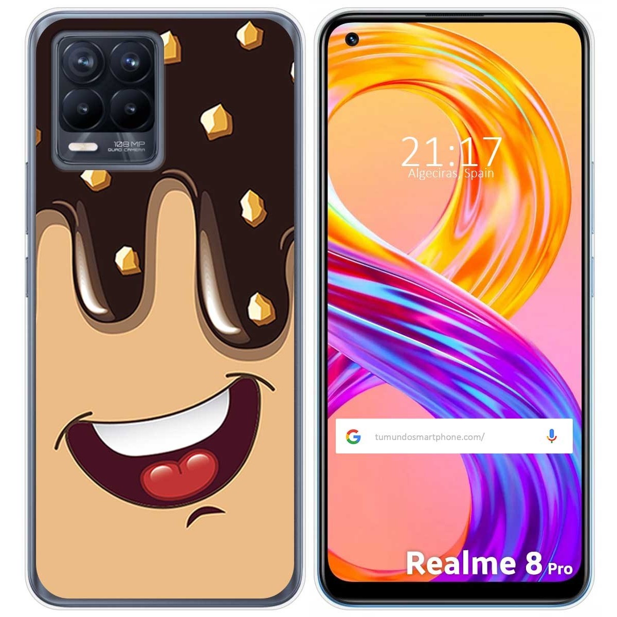 Funda Gel Tpu para Realme 8 4G / 8 Pro diseño Helado Chocolate Dibujos