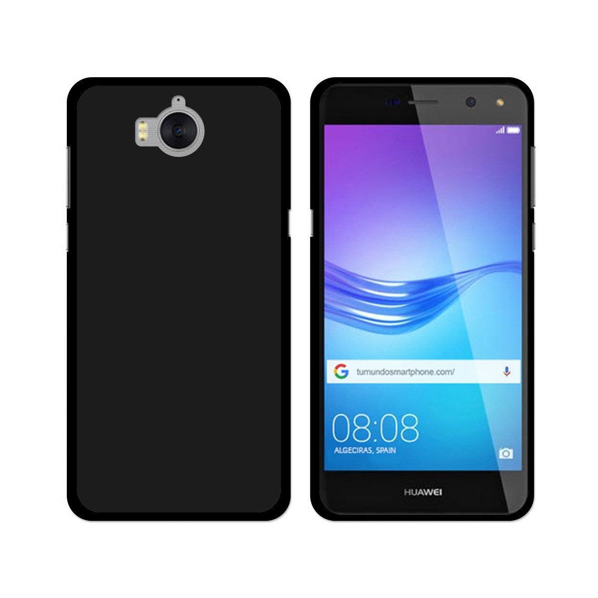 Funda Gel Tpu para Huawei Y6 2017 Color Negra