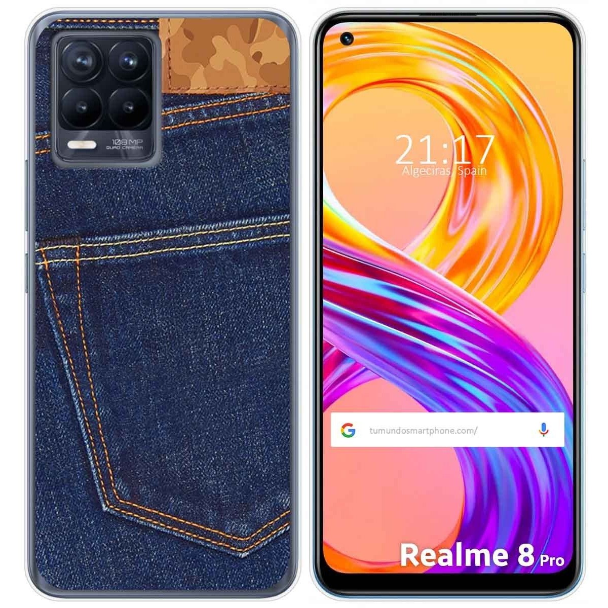 Funda Gel Tpu para Realme 8 4G / 8 Pro diseño Vaquero Dibujos