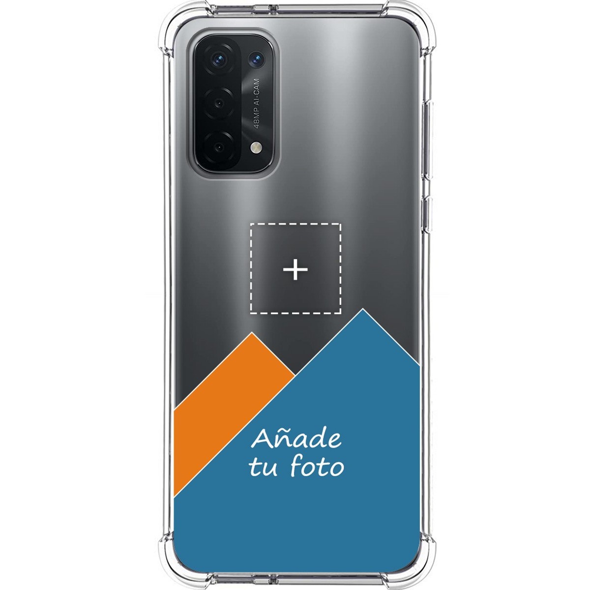 Personaliza tu Funda Silicona Anti-Golpes Transparente con tu Fotografía para Oppo A54 5G / A74 5G personalizada