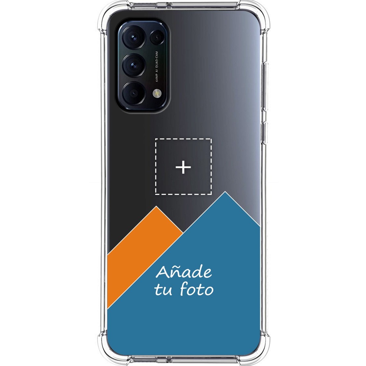 Personaliza tu Funda Silicona Anti-Golpes Transparente con tu Fotografía para Oppo Find X3 Lite 5G personalizada