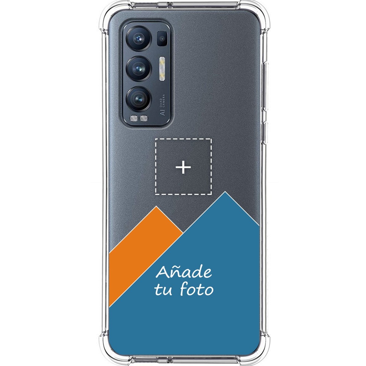 Personaliza tu Funda Silicona Anti-Golpes Transparente con tu Fotografía para Oppo Find X3 Neo 5G personalizada