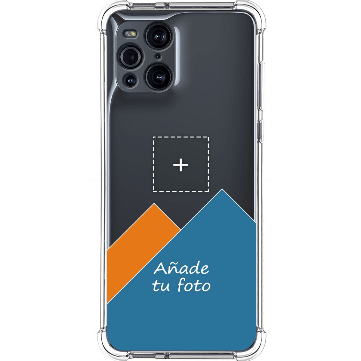 Personaliza tu Funda Silicona Anti-Golpes Transparente con tu Fotografía para Oppo Find X3 Pro 5G personalizada