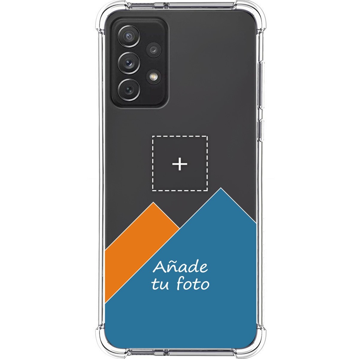 Personaliza tu Funda Silicona Anti-Golpes Transparente con tu Fotografía para Samsung Galaxy A72 personalizada