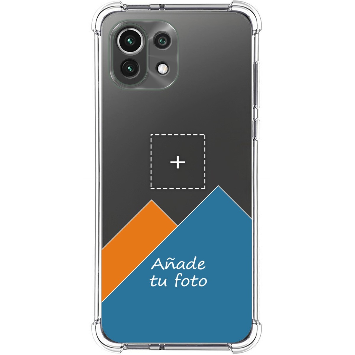 Personaliza tu Funda Silicona Anti-Golpes Transparente con tu Fotografía para Xiaomi Mi 11 Lite 4G / 5G / 5G NE personalizada