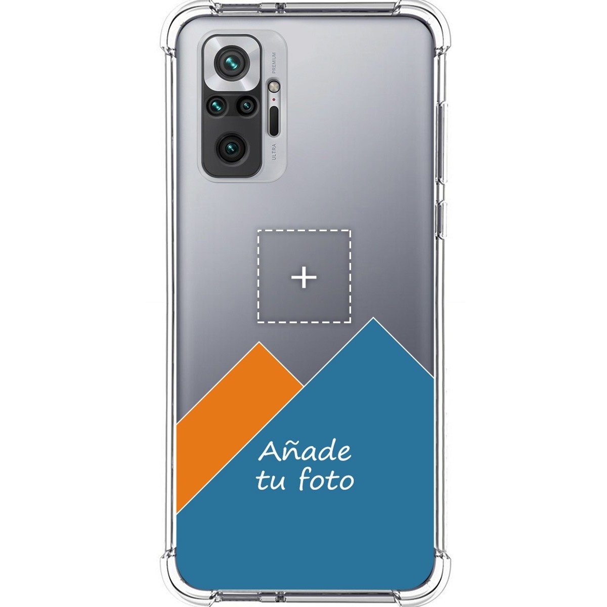 Personaliza tu Funda Silicona Anti-Golpes Transparente con tu Fotografía para Xiaomi Redmi Note 10 Pro personalizada