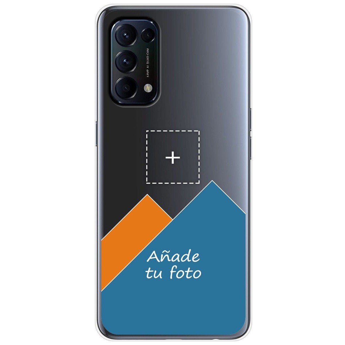 Personaliza tu Funda Gel Silicona Transparente con tu Fotografia para Oppo Find X3 Lite 5G dibujo personalizada