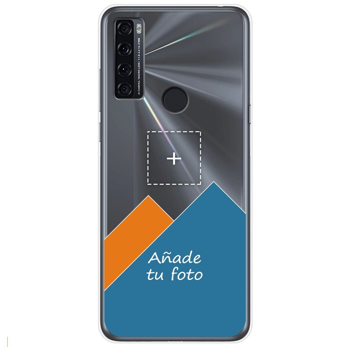 Personaliza tu Funda Gel Silicona Transparente con tu Fotografia para TCL 20 SE dibujo personalizada