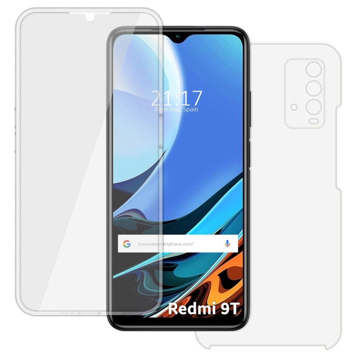 Funda Doble Transparente Pc + Tpu Full Body 360 para Xiaomi Redmi 9T