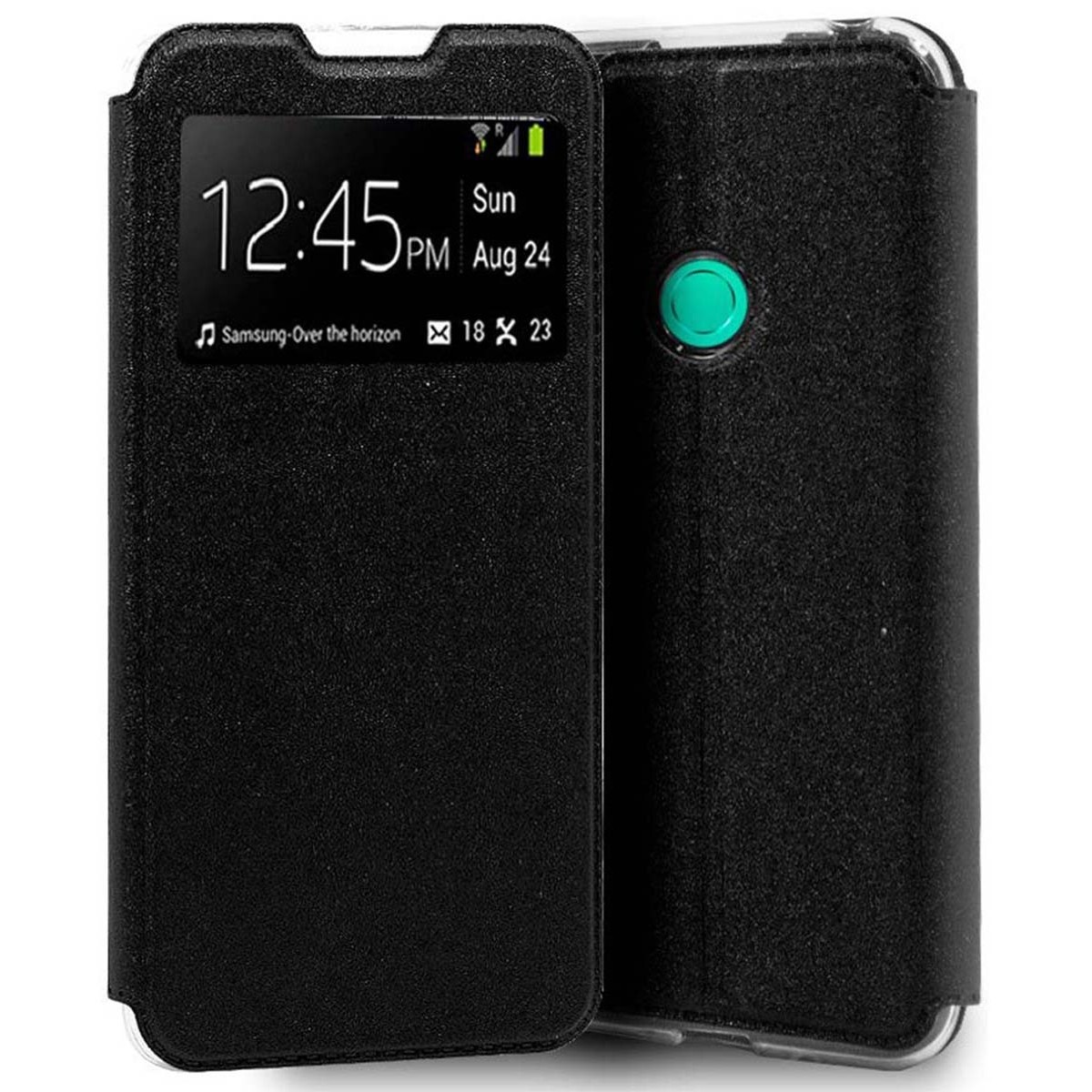 Funda Libro Soporte con Ventana para Alcatel 1S 2021 / 3L 2021 Color Negra