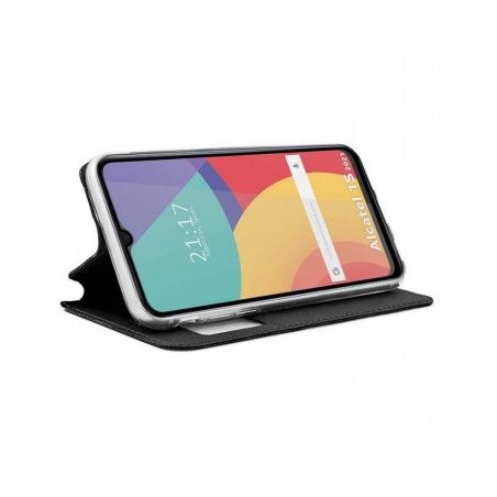 Funda Libro Soporte con Ventana para Alcatel 1S 2021 / 3L 2021 Color Negra