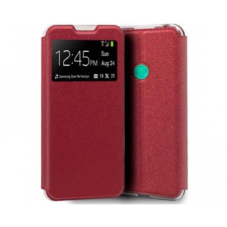 Funda Libro Soporte con Ventana para Alcatel 1S 2021 / 3L 2021 Color Roja