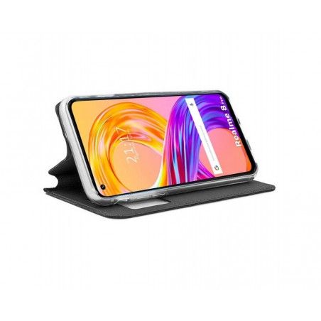 Funda Libro Soporte con Ventana para Realme 8 4G / 8 Pro color Negra
