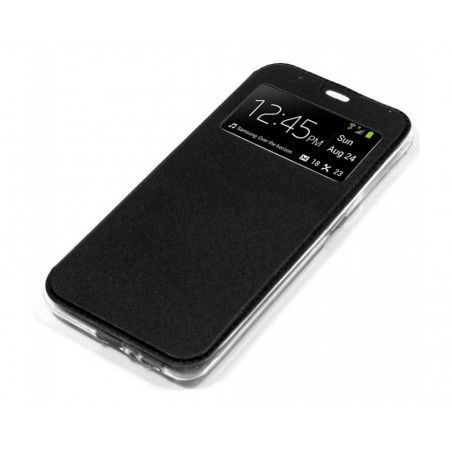 Funda Libro Soporte con Ventana para Xiaomi Mi 11 Lite 4G / 5G / 5G NE color Negra