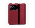 Funda Libro Soporte con Ventana para Xiaomi Mi 11 Lite 4G / 5G / 5G NE color Roja