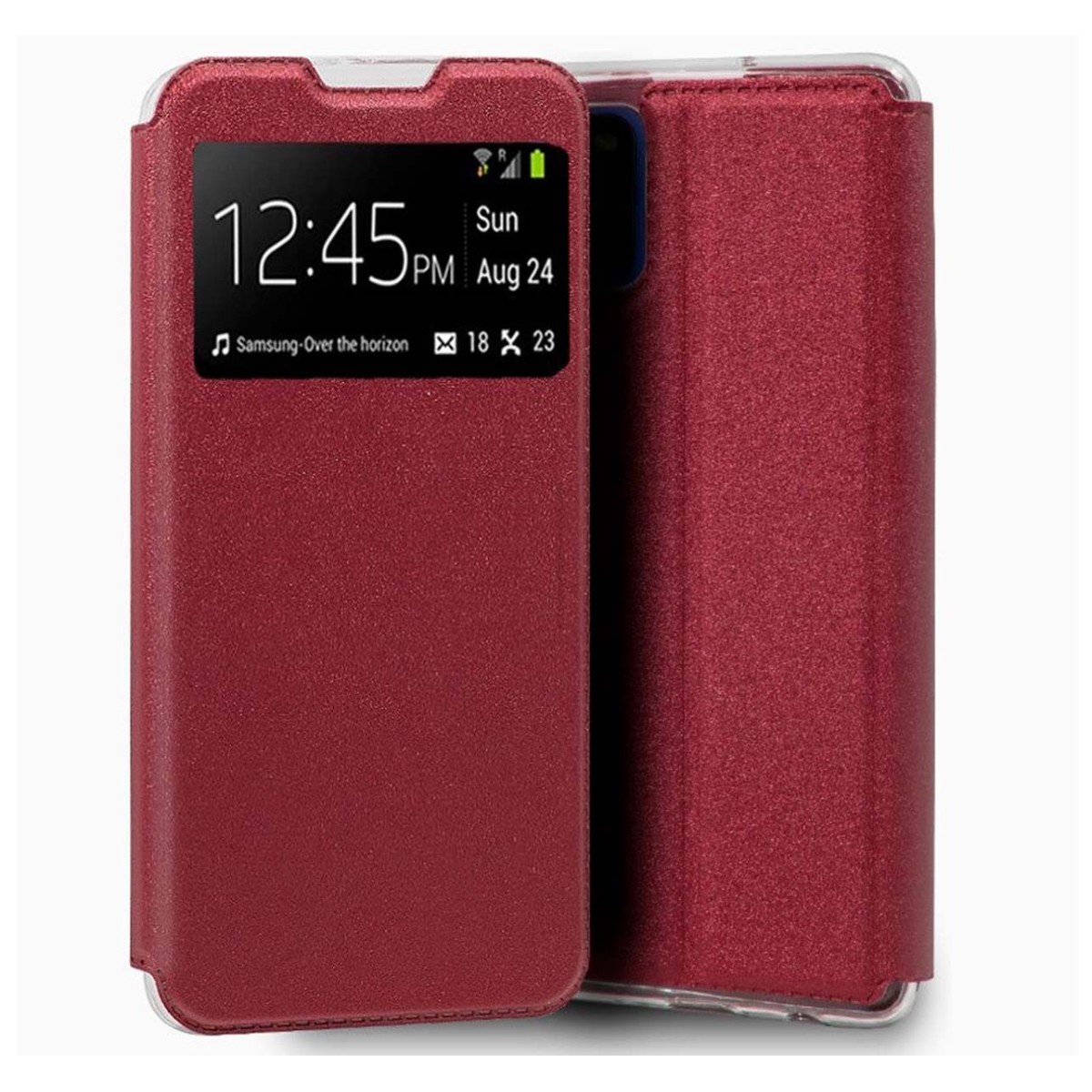 Funda Libro Soporte con Ventana para Xiaomi Mi 11 Lite 4G / 5G / 5G NE color Roja