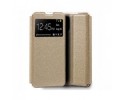 Funda Libro Soporte con Ventana para Xiaomi Mi 11 Lite 4G / 5G / 5G NE color Dorada