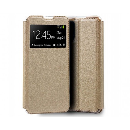 Funda Libro Soporte con Ventana para Xiaomi Mi 11 Lite 4G / 5G / 5G NE color Dorada