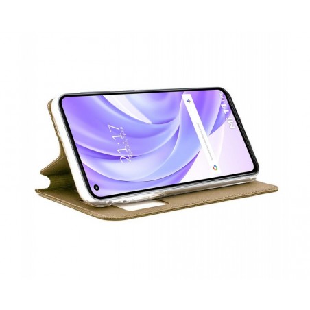 Funda Libro Soporte con Ventana para Xiaomi Mi 11 Lite 4G / 5G / 5G NE color Dorada