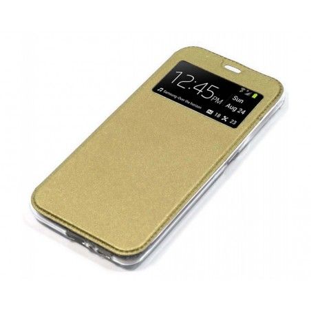 Funda Libro Soporte con Ventana para Xiaomi Mi 11 Lite 4G / 5G / 5G NE color Dorada