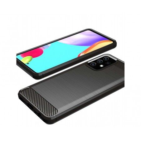 Funda Gel Tpu Tipo Carbon Negra para Samsung Galaxy A52 / A52 5G / A52s 5G