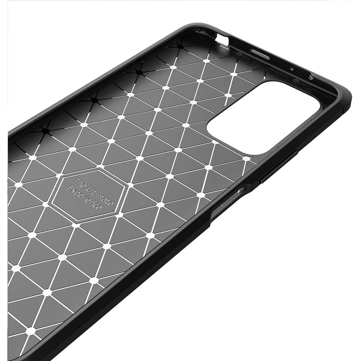 Funda Gel Tpu Tipo Carbon Negra para Xiaomi Redmi Note 10 / 10S