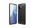 Funda Gel Tpu Tipo Carbon Negra para Xiaomi Mi 11 Lite 4G / 5G / 5G NE
